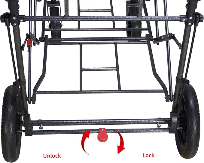 TMZ Foldable Wagon with Canopy, Collapsible Folding Wagon with Adjustable Handle Bar, Multi Functional Cart with Expansion Accessories, Front Expandable Transport Camping Wagon (Grey/Beige)