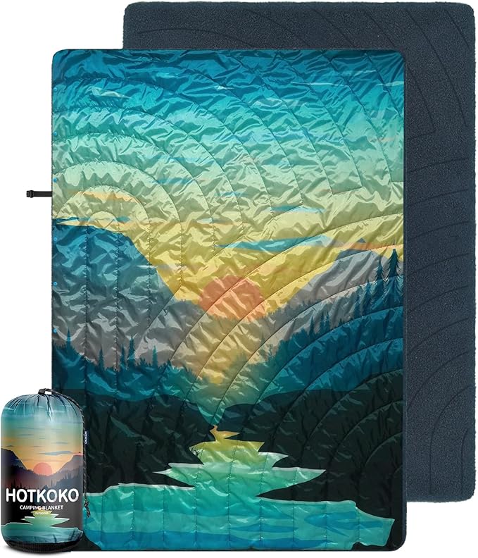 Waterproof Stadium Blanket, Fleece Camping Blanket Wearable Soft Warm Camp Blanket for Outdoor Camping, Picnic, Stadium, Sports, Beach, Car