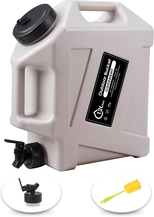 3.2 Gallon/5 Gallon Water Containers with Spigot, BPA Free Water Jug, Military Green Water Tank, Multifunction Water Storage Containers for Camping Outdoor Hiking,Emergency Stroage