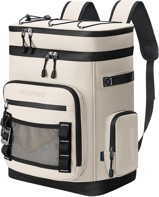 Large Waterproof Insulated Cooler Backpack for Men & Women, Leak Proof Cooler Backpack for Camping, Beach, Fishing, Picnic, Travel, Outdoor, 30L, 48Cans