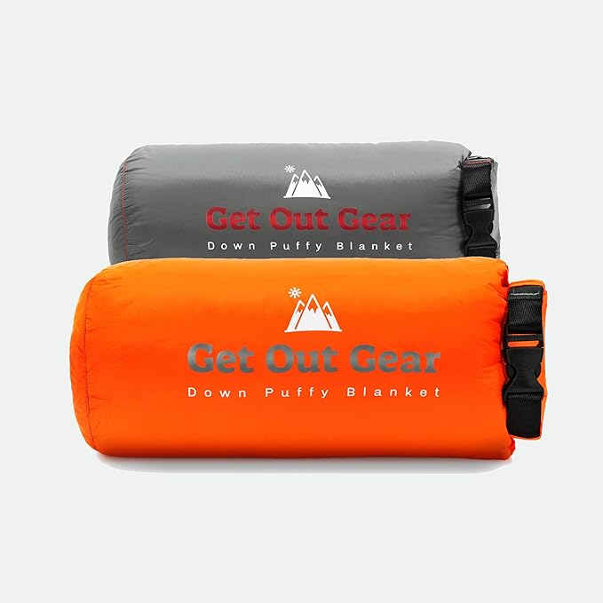 Down Camping Blanket - Puffy, Packable, Lightweight and Warm | Ideal for Outdoors, Travel, Stadium, Festivals, Beach, Hammock | 650 Fill Power Water-Resistant Backpacking Quilt