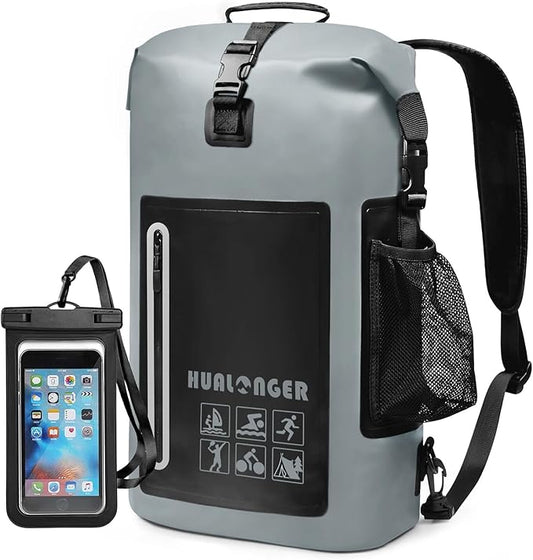 Dry Bag Backpack 20L/30L/40L- Roll Top Closure Bag - Heavy Duty Dry Bags Waterproof - Lightweight Durable Floating Dry Bag with IPX8 Waterproof Phone Case