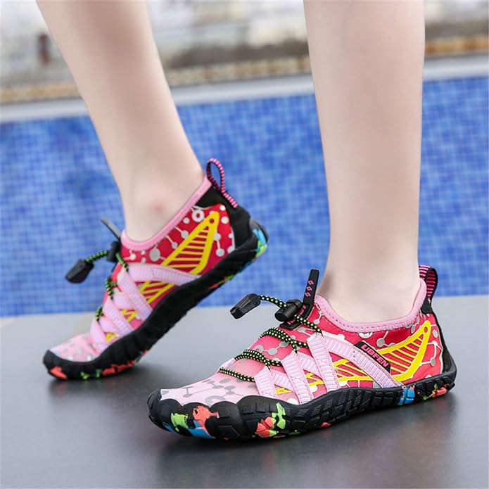 UBFEN Water Shoes for Kids Boys Girls Aqua Socks Barefoot Beach Sports Swim Pool Quick Dry Lightweight Toddler Little Big Kid