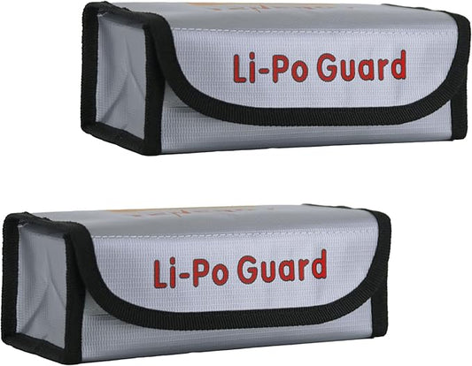 Tenergy 2 Pack, Fire Retardant Lipo Bags, Battery Bags for Charging and Storage, 7.3x3x2.4 inches Each