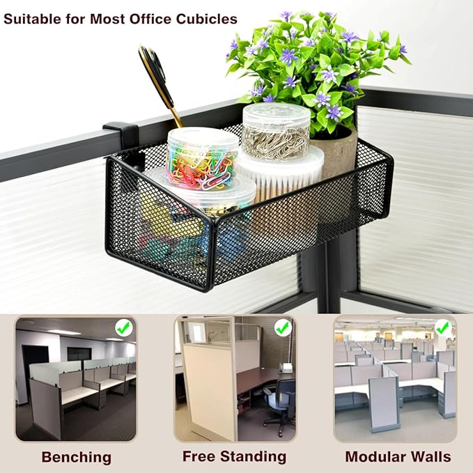 Bedside Shelf Bunk Bed Organizer Shelf Hanging Storage Metal Basket Phone Holder for Bedroom,Dorm,Office - Easy Use for Both Adult and Kids (White)