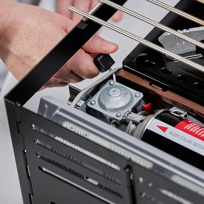 Butane Stove Cover, Universal Fit for Any Standard Size Camping Stoves, Premium Black Steel Collapsible Wind Guard for Easy Storage, Stove Wind Covers for Portable Cooking Stoves by Chef Master 90278