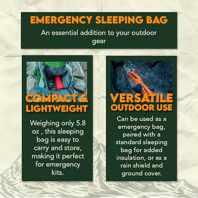 SE Survivor Series Emergency Sleeping Bag - EB122OR