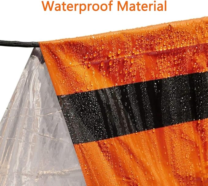 Emergency Sleeping Bag - Lightweight Survival Sleeping Bag Waterproof Thermal Bivy Sack Tent Portable Emergency Blanket Survival Gear for Camping Hiking Outdoor Adventure Activities