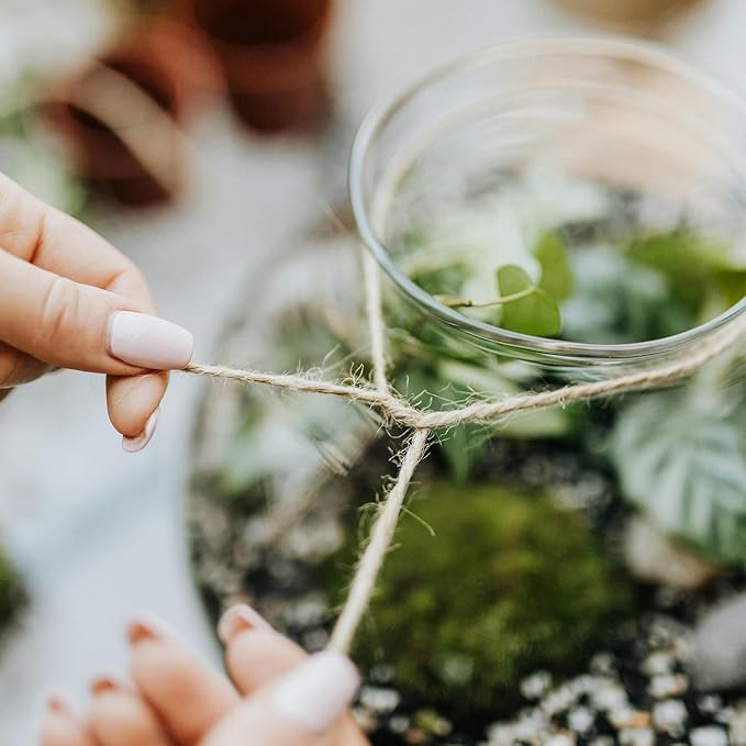 3mm x 500 Feet Natural Jute Rope, Twine for Gardening Tomato Climbing Plant Tie Floristry Crafts Gift Wrapping Packing Decor