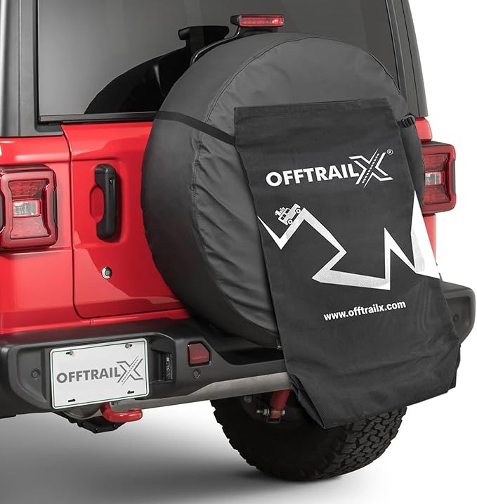 Spare Tire Hanging Mesh Trash Bag Heavy Duty Cargo Storage Bag for Wrangler, Bronco, Jeep, Truck, SUV, Car, Trunk Organizer for Camping, Beach, Outdoor, Off-Road Recovery Gear