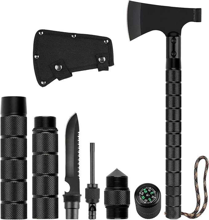 LIANTRAL Camping Axe, Folding Survival Hatchet Axe Tactical Camp Axe for Outdoor Adventure