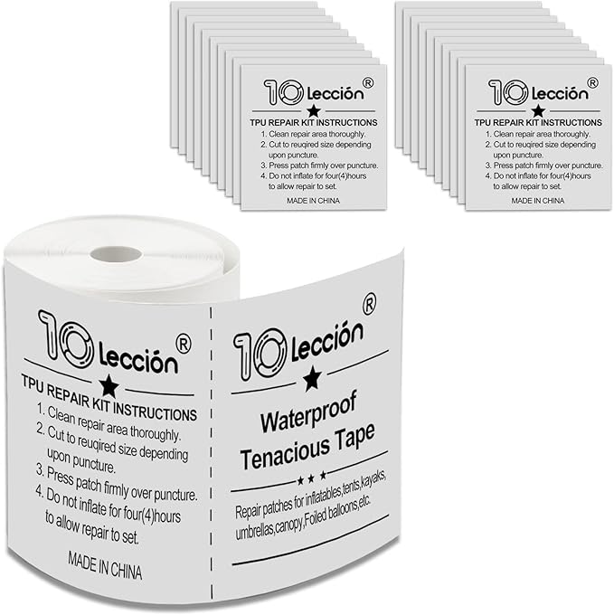 TPU Pool Patch Repair Kit for Air Mattress, Swimming Pool, Bounce House, Tent, Canvas, Canopy, Pool Floats, Tubes Air Bed and Inflatable Toys (3 in x 15 ft)