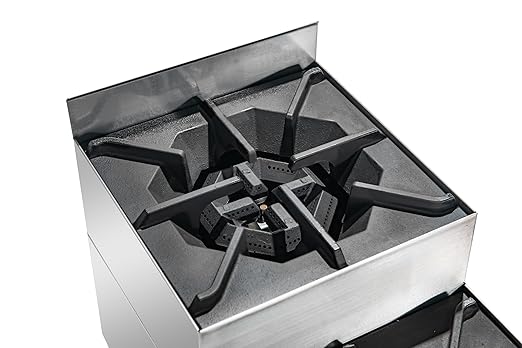 KoolMore KM-CRSU-12 12 in. Two-Burner Commercial Step Up Range, 52000 BTU,ETL Listed in Stainless-Steel