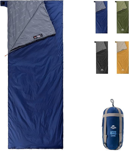 Naturehike Lightweight Compact Sleeping Bag, Envelope Ultralight Backpacking Sleeping Bag Portable, Waterproof, Comfort with Compression Sack for Cold&Warm, Camping, Traveling, Hiking