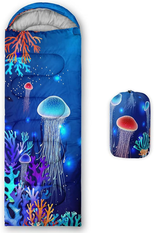 QOOMO Camping Sleeping Bags,3 Season Warm & Cool Weather,Lightweight,Waterproof Sleeping Bags for Adults & Kids,Traveling,and Outdoors,Camping Gear Equipment