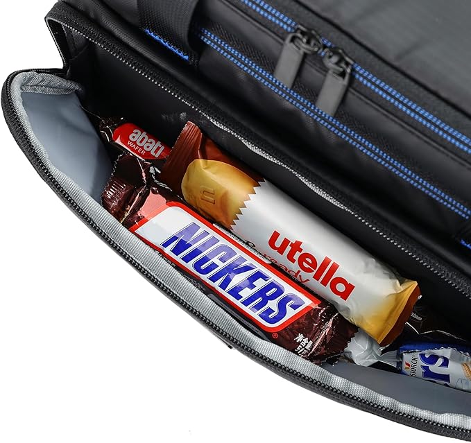 ZEEMO Soft Cooler Bag, Insulated Lunch Box, 19 L Ice Chest, Double Leakproof Layers, Waterproof and Collapsible Case for Work Outdoor Trip, Black