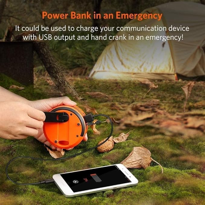 THORFIRE Collapsible LED Camping Lantern Rechargeable, Portable Hand Crank Lantern Flashlight with 4 Light Modes for Power Outage, Hiking, Emergency, Fishing (4 Pack)