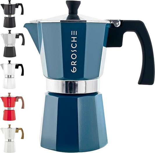 GROSCHE Milano Moka Pot | Stovetop Espresso Percolator & Coffee Maker – Portable, Ideal for Home and Camping