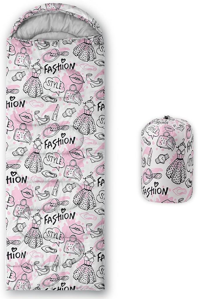 QOOMO Camping Sleeping Bags,3 Season Warm & Cool Weather,Lightweight,Waterproof Sleeping Bags for Adults & Kids,Traveling,and Outdoors,Camping Gear Equipment