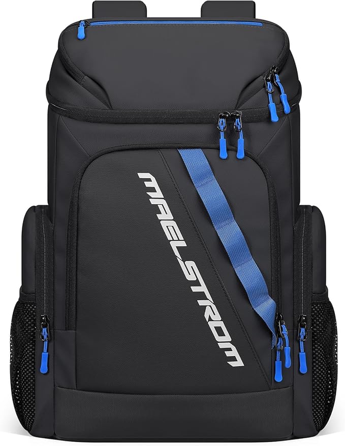 Maelstrom Backpack Cooler,36 Can Cooler Backpack,Soft Cooler Bag Insulated Leakproof,Lightweight Ice Chest Backpack,Travel Cooler Lunch Backpack for Camping,Hiking,Beach,Black