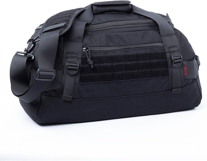 Tactical Duffle Bag MOLLE Gear Bag Carry on Travel Weekend Duffel Bag. Ideal for Hunting, Shooting Range, Law Enforcement, Camping, Travel and Viechle. 35L