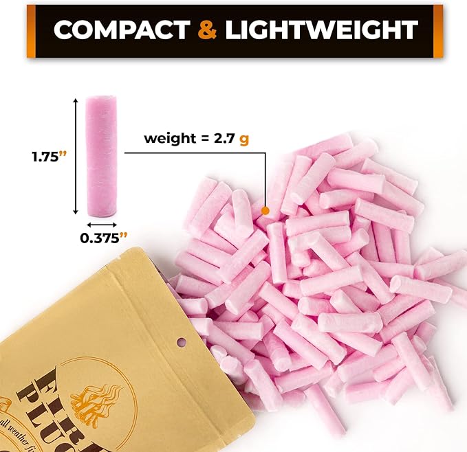 Non-Toxic Waterproof Fire Starters with 5+ Minute Burn for Emergencies, Survival, Campfires, Fire Pits, Grills - Made in The USA - 200 Pack