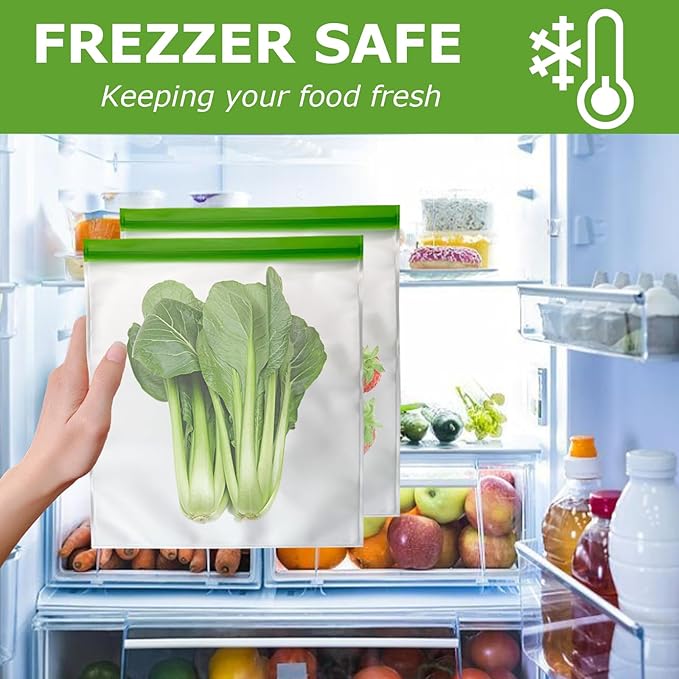 Odor Proof Storage Bags Reusable Bear Bags for Food Backpacking No-Odor Zipper Barrier Bags Fit Home Organization, Food Storage,Freezer Safe (5p-8.5x10in)