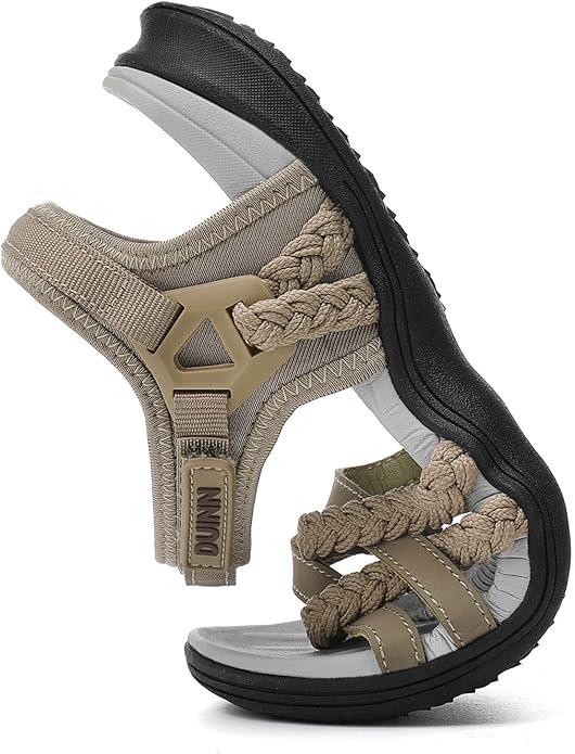UBFEN Womens Hiking Comfort Sport Sandals Beach Vacation Camping Casual Sport Sandals with Adjustable Straps and Arch Support