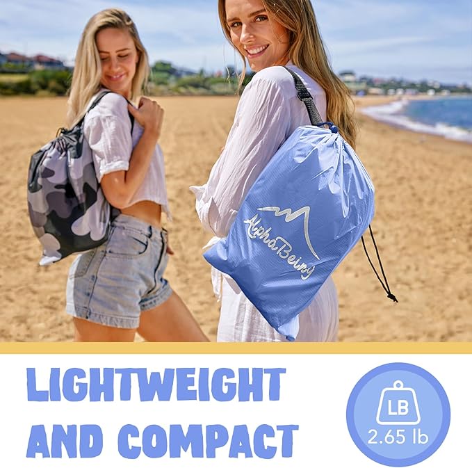 AlphaBeing Inflatable Lounger Beach Chair Accessories, Air Sofa Hammock Inflatable Couch for Camping Backyard Lakeside with Compression Sacks, Ideal Outdoor Gifts for Adults