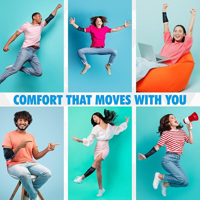 Perfect Remedy Freeze Sleeve - Hot & Cold Arm Ice Pack Wrap Compression - Tennis Elbow Cold Pack Compression for Support in Injuries - Ice Sleeve for Knee, Elbow (Small-Medium)