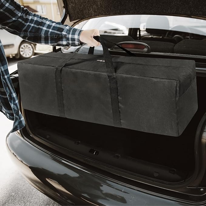 Extra Large Sports Duffle Bag-Zipper Duffel Travel Sports Equipment Bag,Travel Duffel Luggage Bag with Upgrade Zipper, Sturdy & Water Resistant (45" - Black)