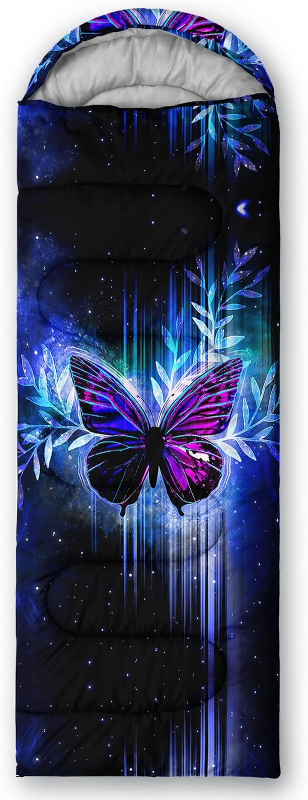 AILONEN Outer Space Astronaut Camping Sleeping Bags,Lightweight & Waterproof,3 Season Warm & Cool Weather,Cartoon Sleeping Bags for Kids,Boys Girls Travelling,Outdoors