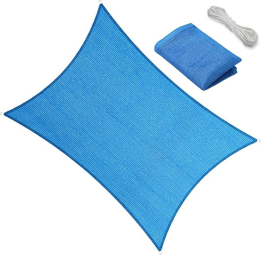 6' x 23' Blue Outdoor Sun Shade Sail Canopy ??UV Resistant Permeable Awning Fabric for Patio, Garden, Backyard, Pergola, Carport, Lawn Shelter Cover