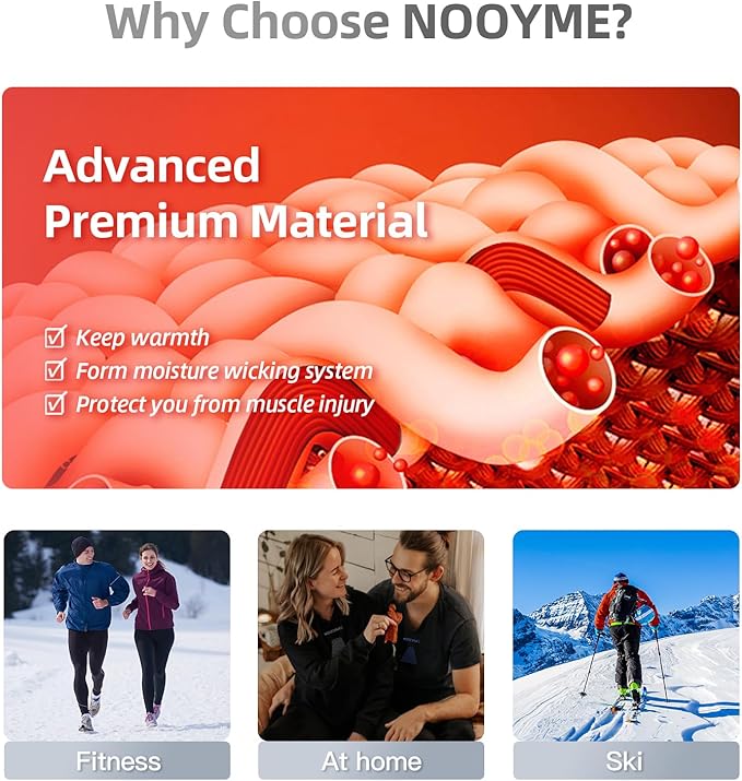 NOOYME Thermal Underwear Long Johns for Men - Long Underwear Base Layer for Cold Weather