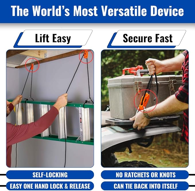 Tie Boss - 1/4 Inch, Medium Duty, (150 lbs Working Load Limit), Weather Resistant, Tie Down, Rope Tightening System, (w/15 ft Rope) (Pack of 1) (Green)
