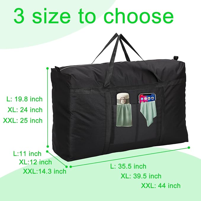 127L-34 Gallon Multipurpose Extra Large Storage Bags,Heavy Duty Moving Bags,Totes Moving Boxes Supplies for College,Christmas Tree Bag,Duffle Bags for Travel for Space Saving Moving Storage