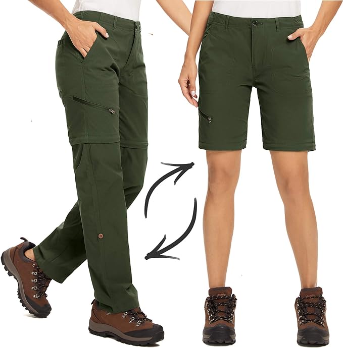Women's Hiking Pants Convertible Zip Off Lightweight Quick Dry Outdoor Travel Camping Safari fising Pants