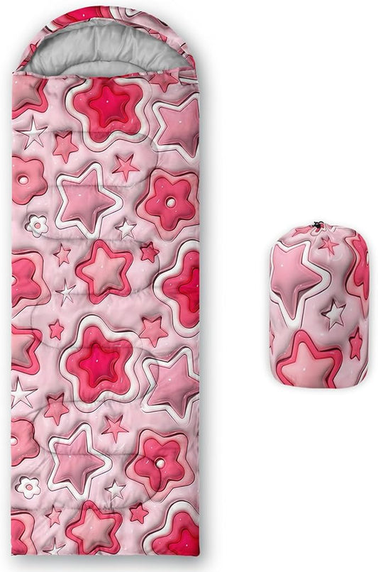 Print sleeping bag,sleeping bags,Outdoor Camping Sleeping Bag，Suitable For Children Boys And Girls Portable,Waterproof,Compact And Lightweight,Great For Outdoor Camping,Backpacking And Hiking