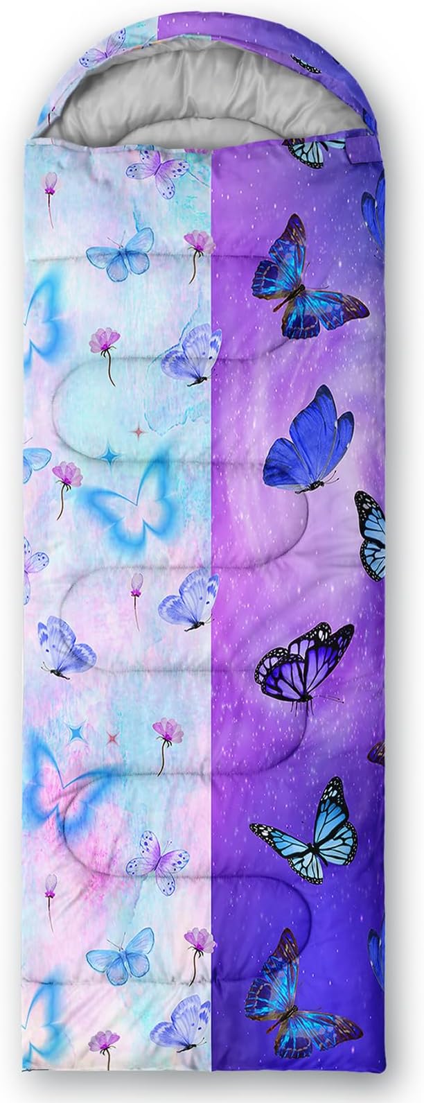 AILONEN Outer Space Astronaut Camping Sleeping Bags,Lightweight & Waterproof,3 Season Warm & Cool Weather,Cartoon Sleeping Bags for Kids,Boys Girls Travelling,Outdoors