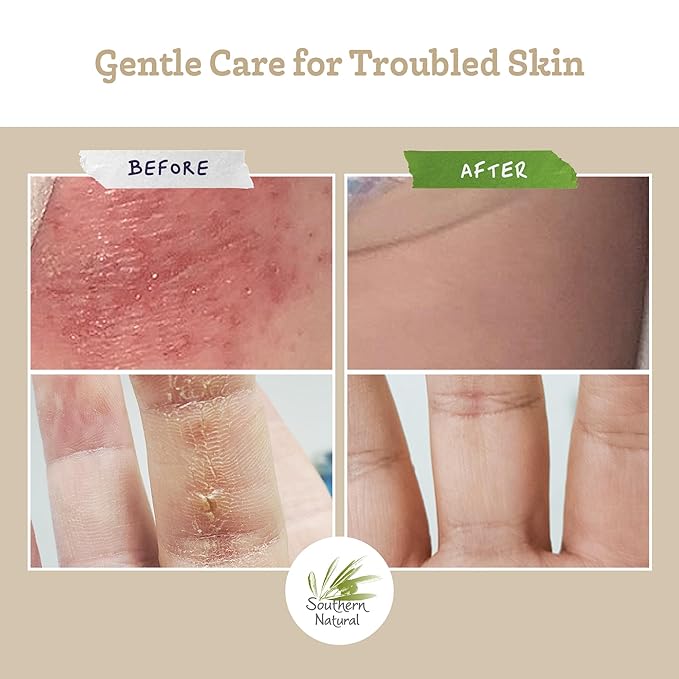 Southern Natural Goat Milk Soap Bar - Oatmeal Milk & Honey 3 Pack - For Dry Sensitive Skin. Natural, Handmade Soap For Men, Women, Kids, Face & Body