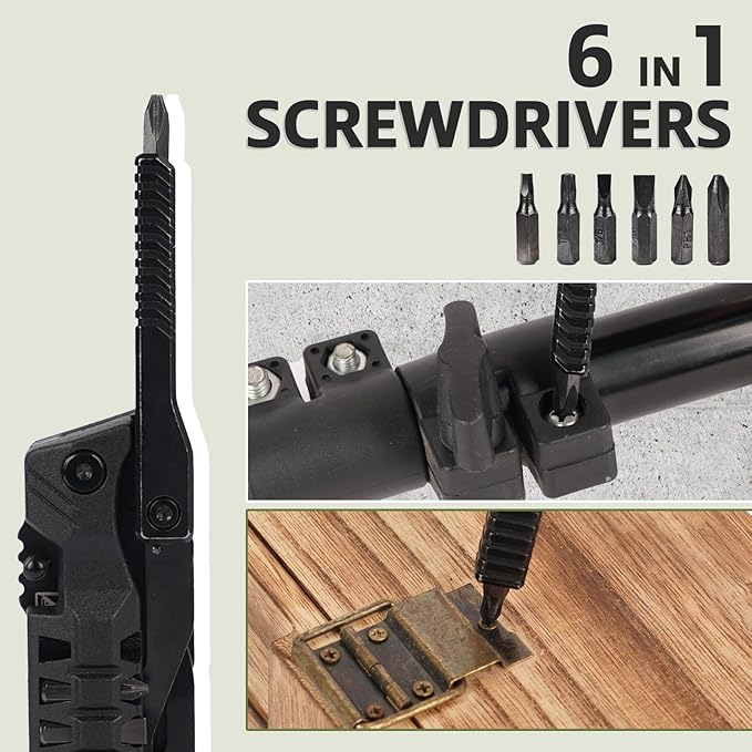 Titorld Multitool Pocket Knife Folding Knife for Men 21 in 1, Christmas Stocking Stuffers, Anniversary Birthday Gifts for Men Dad Him Husband, Cool Outdoor Camping Hiking Fishing Tools Gift Ideas