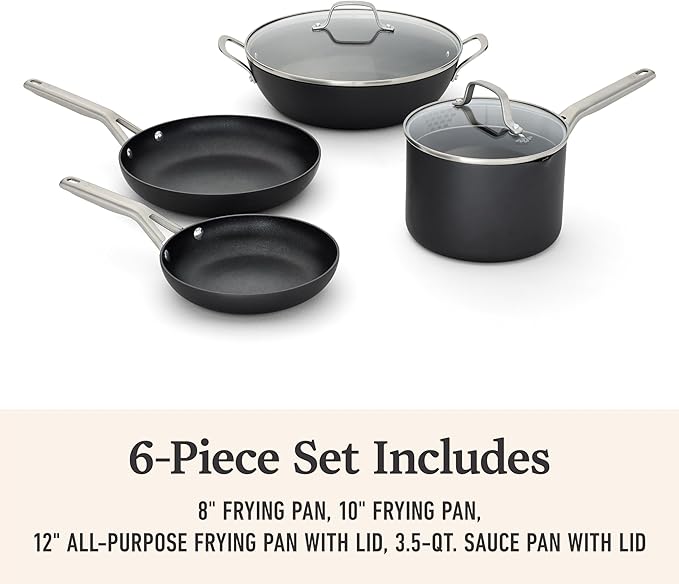 Calphalon® Hard-Anodized Nonstick 6-Piece Cookware Set