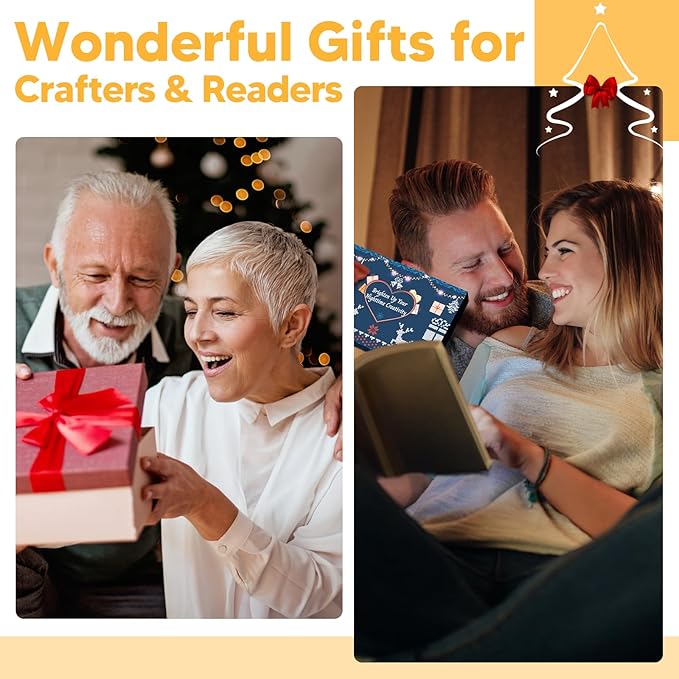 Voilet Neck Light with Storage Case, 10-80Hrs Eye-friendly Book Reading Light, Knitting Crochet Sewing Craft Light Rechargeable Adjustable, Christmas Birthday Gifts for Book Lovers Knitters Crafters