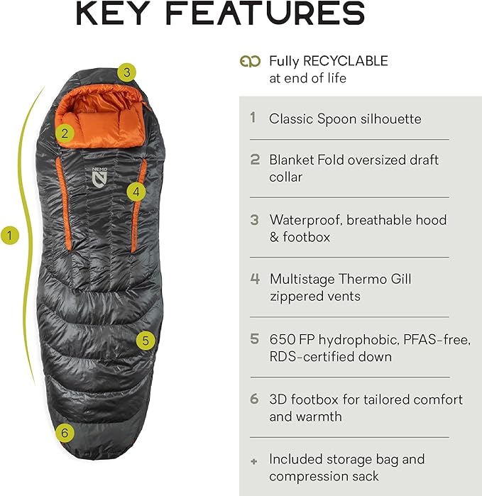 NEMO Equipment Disco Men's & Women's Endless Promise Down Sleeping Bag