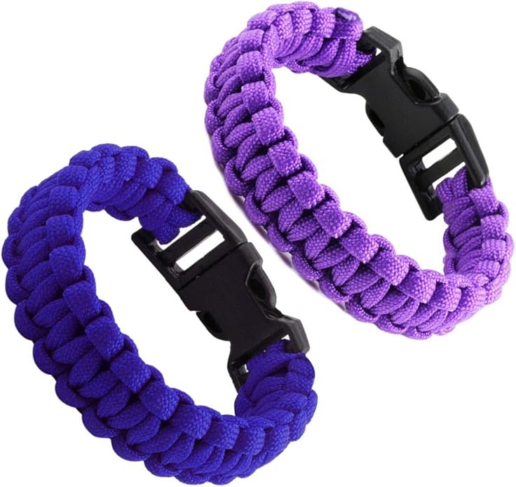 L&F Home Paracord Bracelet Set for Men Women Bracelets Rope Braided with Parachute Cord for Emergency Outdoor Survival- Great Party Favors Return Gifts