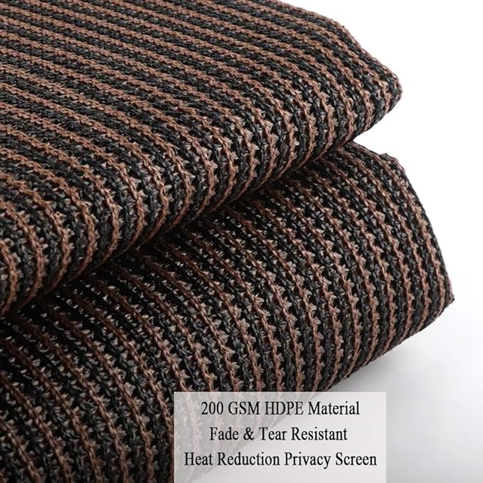 90% Sun Shade Cloth for Patio, 12x24 Ft Breathable Sunshade Fabric for Garden, UV Resisant & Privacy Protection Shade Screen for Pergola, Backyard, Deck, Pool, Balcony, Mocha
