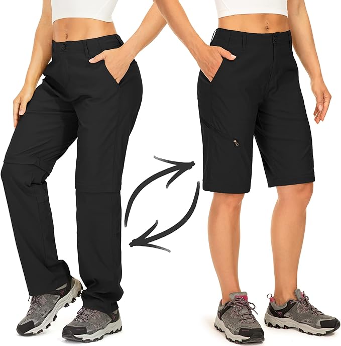 Women's Hiking Pants Convertible Zip Off Lightweight Quick Dry Outdoor Travel Camping Safari fising Pants
