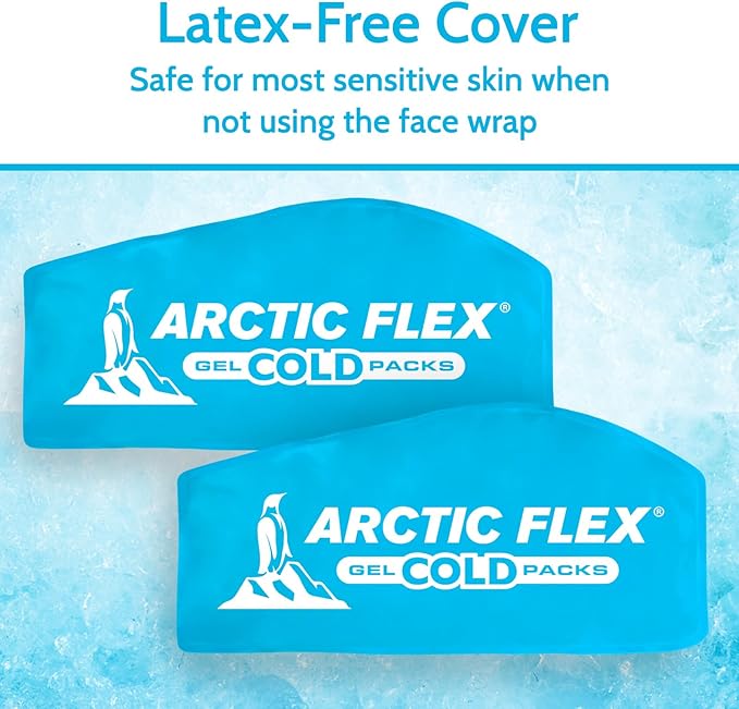 Arctic Flex Gel Replacement Packs - Gel Ice Packs Reusable for Face Ice Brace - Hot and Cold Gel Ice Pack for Injuries, Pain Relief, Swelling - Flexible Therapy Compression Wrap - Athletic, Women, Men