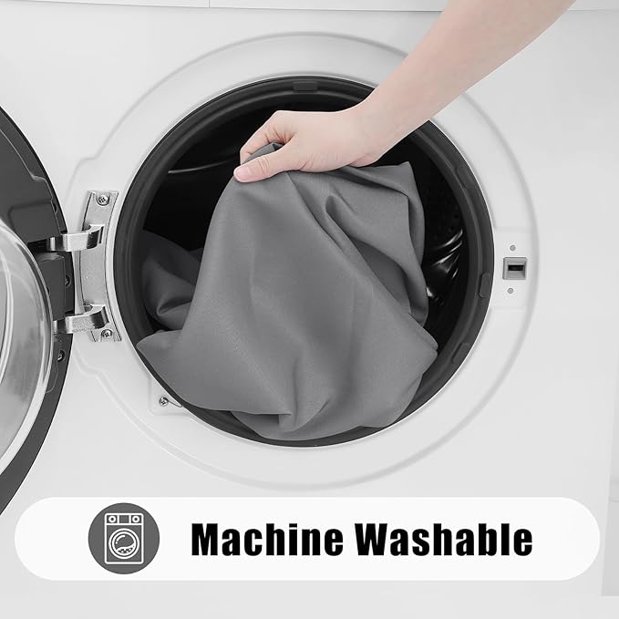 Smiry 2 Pack Rectangle Picnic Table Cloth, Waterproof Elastic Fitted Tablecloths, Washable Polyester Rectangular Patio Table Cover for Camping, Indoor and Outdoor (Grey, 30"x96")