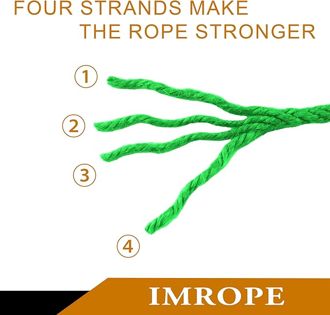 6mm x 50 Feet Dark Green Green Jute Rope, Twine for Gardening Tomato Climbing Plant Tie Floristry Crafts Gift Wrapping Packing Decor